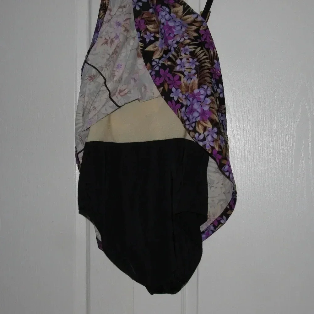 It FIGURES! Slender Thighs Floral Swim Dress 18W